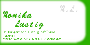 monika lustig business card